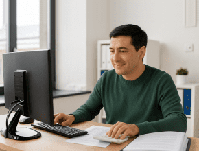 Medical Biller Training in NYC Student learning medical billing and insurance claims in New York City
